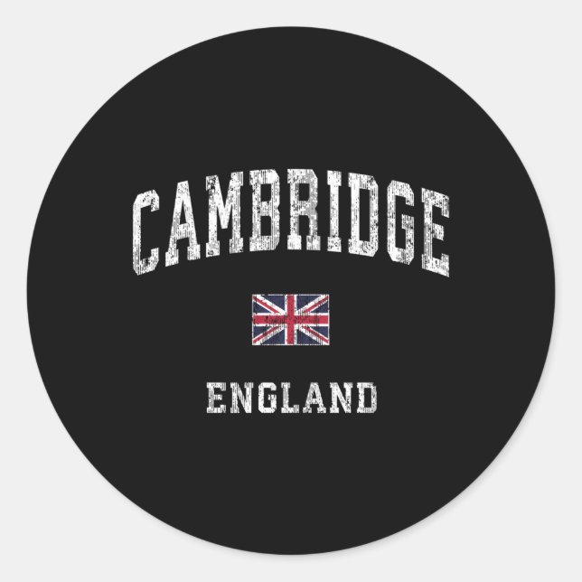 Cambridge England Athletic Sports Runder Aufkleber (Vorderseite)