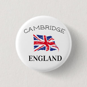 Cambridge England Britische Flagge Button