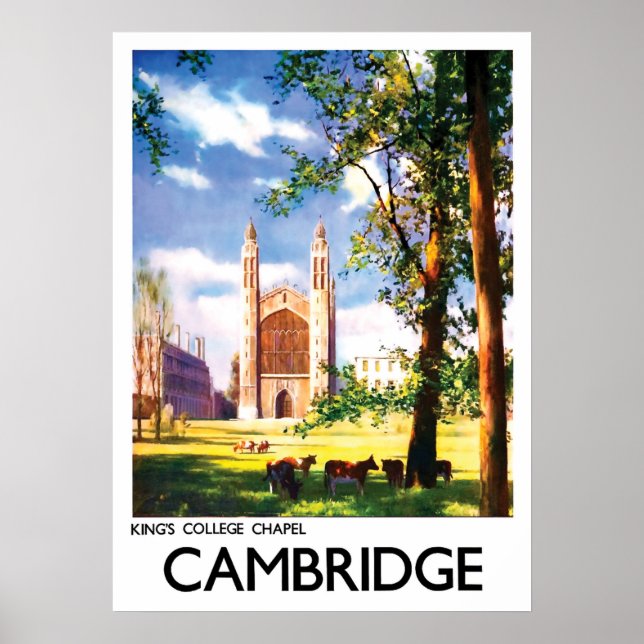 Cambridge, King's Uni Kapelle, Vereinigtes Königre Poster (Vorne)