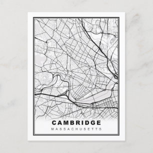 Cambridge Map Feiertagspostkarte