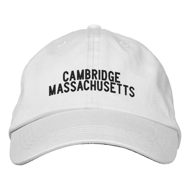 Cambridge Massachusetts Hat Bestickte Baseballkappe (Vorderseite)