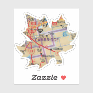 Cambridge Ontario Karte Aufkleber