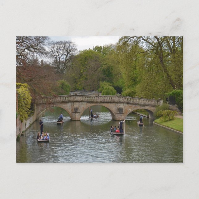 Cambridge Punting Postcard Postkarte (Vorderseite)