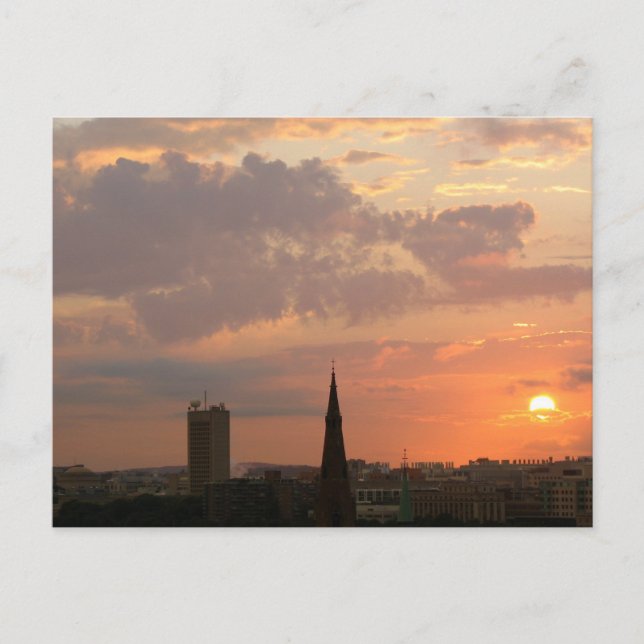 Cambridge Sunset Postkarte (Vorderseite)
