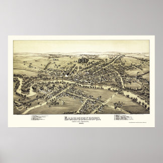 Cambridgeboro, PA Panoramic Map - 1895 Poster