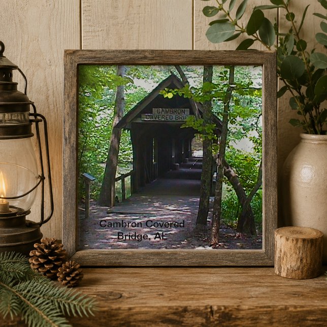 Cambron Covered Bridge, Madison Landkreis, Alabama Fliese (Cambron Covered Bridge, Madison County, Alabama Ceramic Tile)