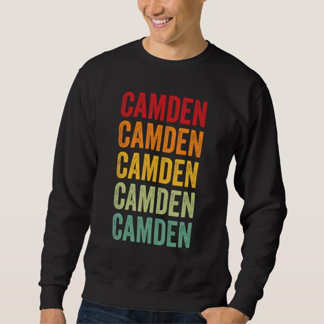 Camden County Missouri Regenbogen-Text-Design Sweatshirt (Vorderseite)