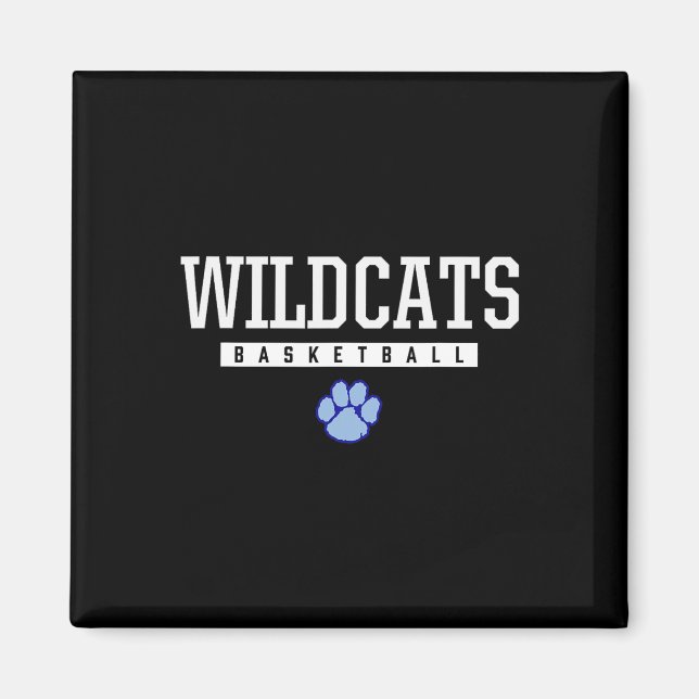 Camden County Wildcats Logo Sketll Hs  Magnet (Vorne)