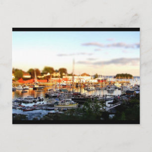 Camden Harbor-Tiltshift Postkarte