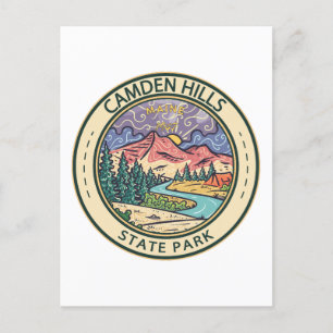 Camden Hills Staat Park Maine Abzeichen Postkarte