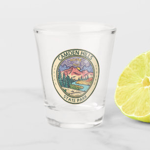 Camden Hills Staat Park Maine Abzeichen Schnapsglas
