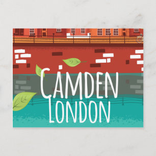 Camden, London Vintage Reiseplakat Postkarte