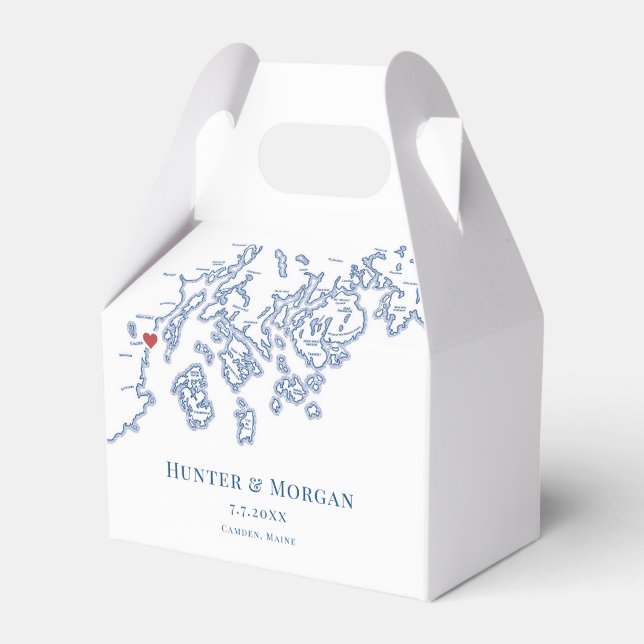 Camden Maine Elegant Wedding Geschenkschachtel (Vorderseite)