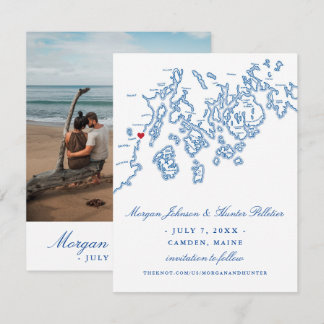 Camden Maine Foto Save the Date - Penobscot Bay