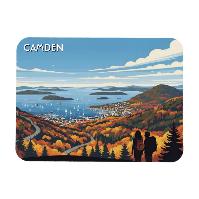 Camden Maine Reise Magnet (Horizontal)