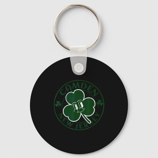 Camden New Jersey Irish Shamrock Nj Retro Souvenir Schlüsselanhänger (Vorderseite)