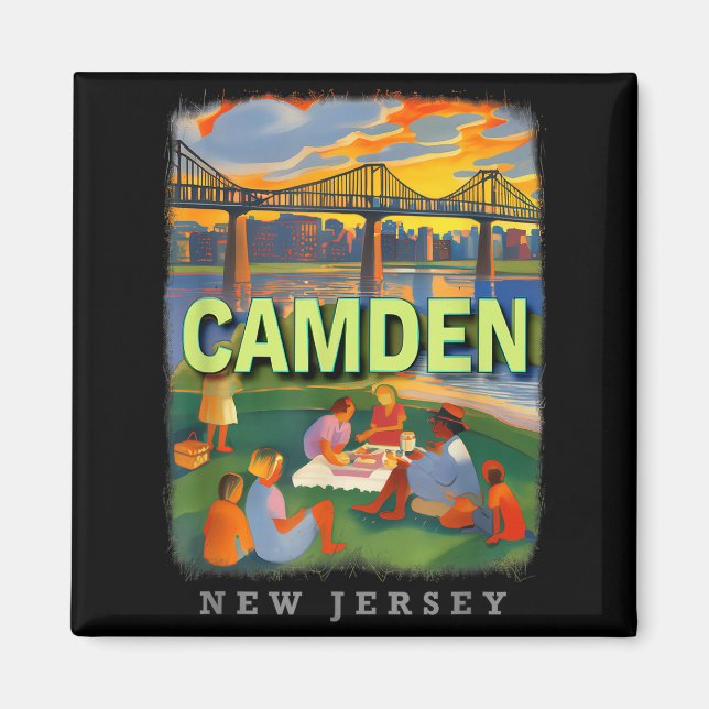 Camden New Jersey Nj Waterfront Delight Sd018  Magnet (Vorne)