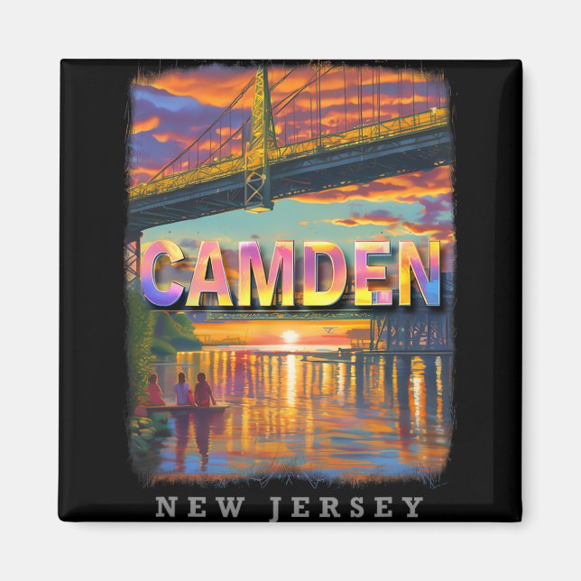 Camden New Jersey Nj Waterfront Delight Sd599  Magnet (Vorne)