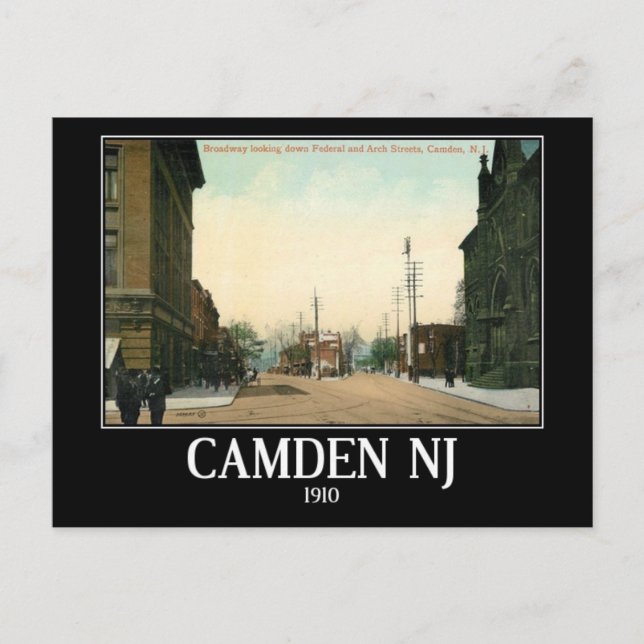 Camden, New Jersey, Vintag Postkarte (Vorderseite)