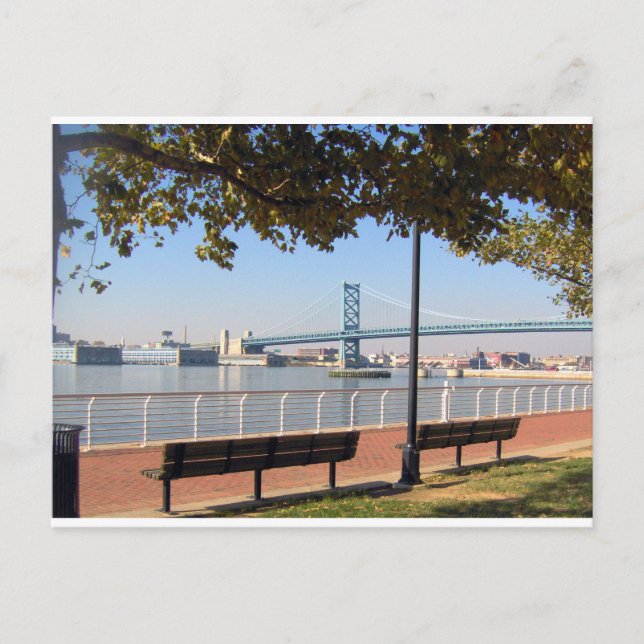 Camden NJ Bridge Postkarte (Vorderseite)