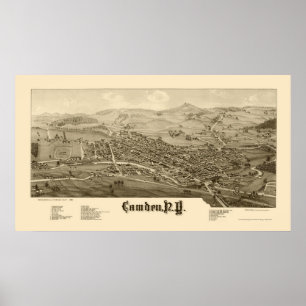 Camden, NY Panoramic Map - 1885 Poster