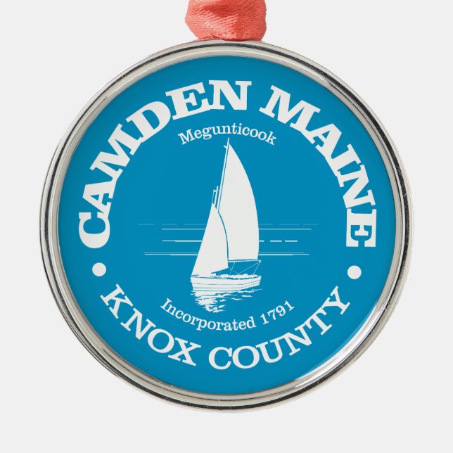 Camden (Segelboot) Ornament Aus Metall (Vorne)