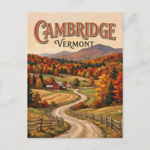 Camden Village Cambridge Vermont Postkarte