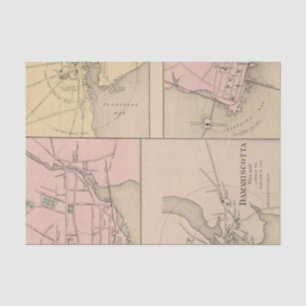 Camden, Wiscasset, Damariscotta, Newcastle Seidenpapier