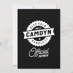Camdyn Personalisiert Name Birthday Gift Einladung