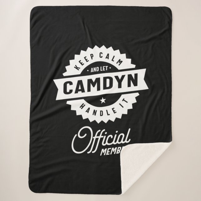 Camdyn Personalisiert Name Birthday Gift Sherpadecke (Vorderseite)