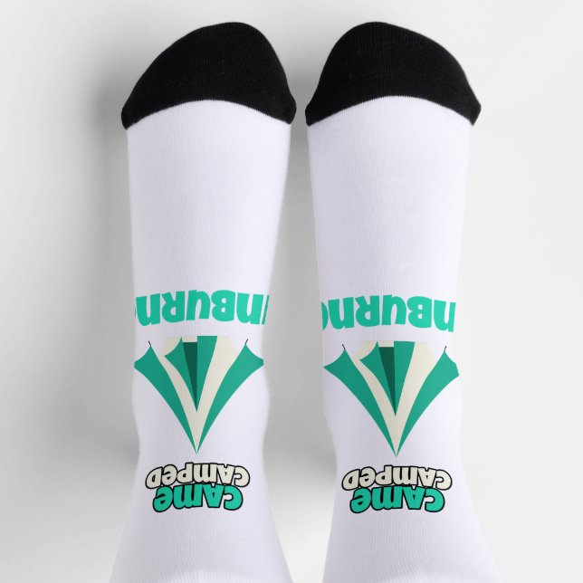 Came Camped Sunburned Desert Camping Socken (Oben)