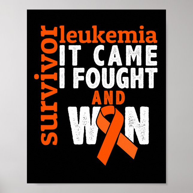 Came I fight and Won - Leukämie Tumorüberlebnis Poster (Vorne)