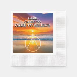 Came To Believe Recovery Slogan Sunrise Serviette