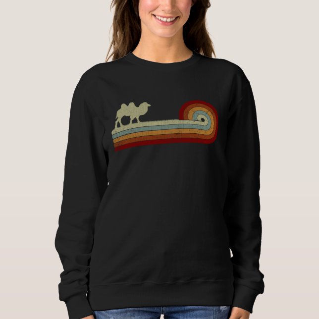 Camel Animal  Men Women Retro Style Distressed Sweatshirt (Vorderseite)