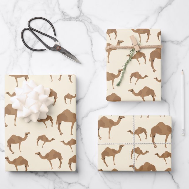 Camel Animal Pattern Geschenkpapier Set (Vorderseite)