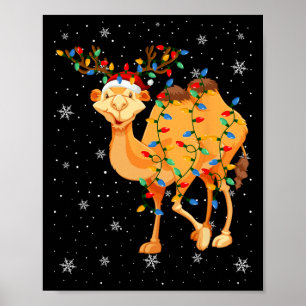 Camel Animal Weihnachtsmannmütze Ugly Christmas Tr Poster