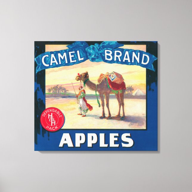Camel Apple Label - Staat in Washington Leinwanddruck (Vorderseite)