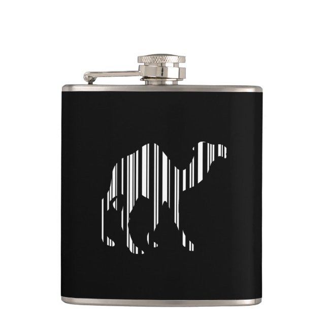 Camel Bar Code Muster Flachmann (Vorderseite)