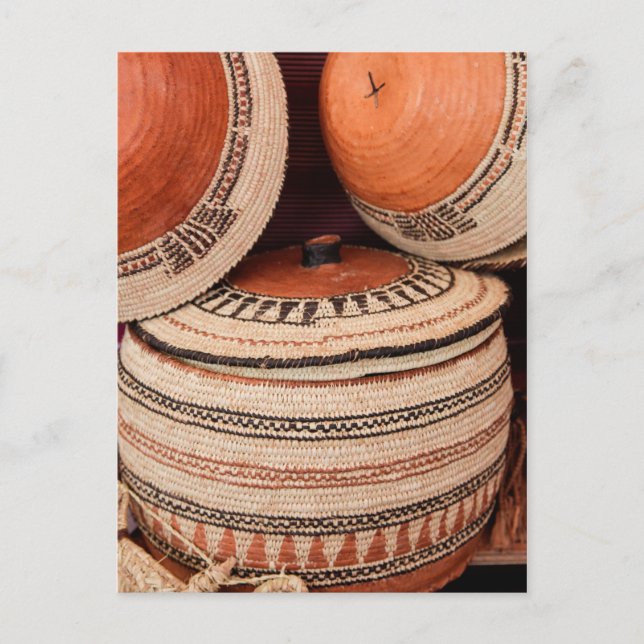 Camel Basket von Sultanat Oman Postkarte (Vorderseite)