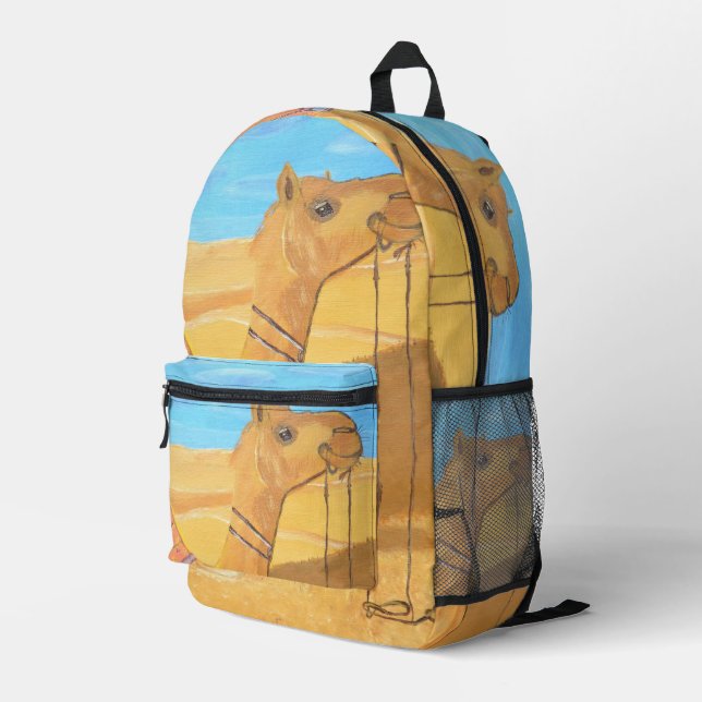 Camel Bedruckter Rucksack (Rückseitige Ecke Rechts)