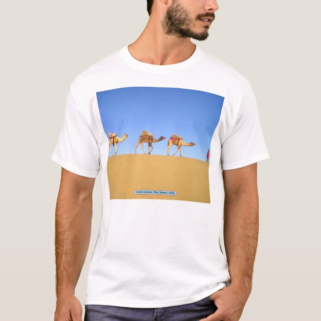 Camel Caravan, Thar Desert, Indien T-Shirt (Vorderseite)