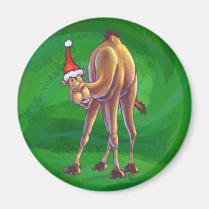 Camel Christmas auf Green Magnet