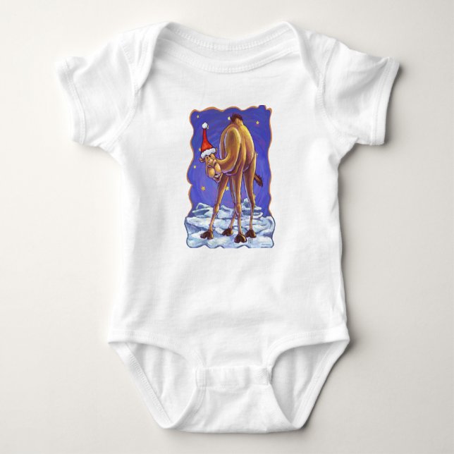 Camel Christmas Baby Strampler (Vorderseite)