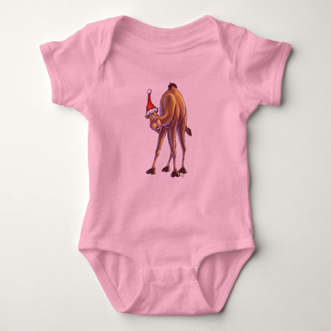 Camel Christmas Baby Strampler (Vorderseite)