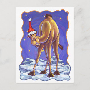 Camel Christmas Feiertagspostkarte