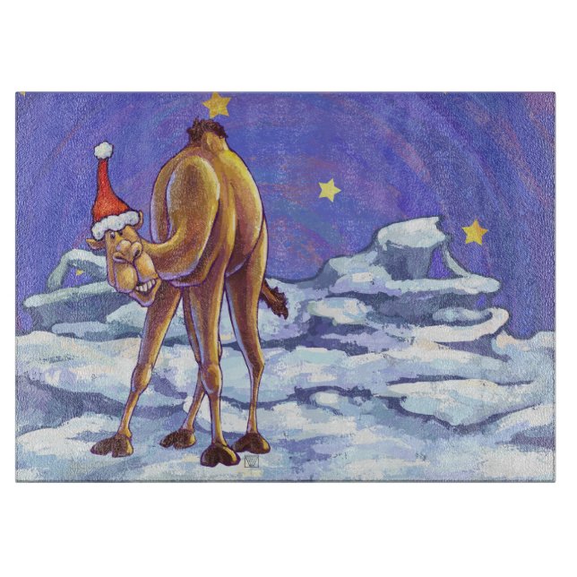 Camel Christmas Schneidebrett (Vorderseite)