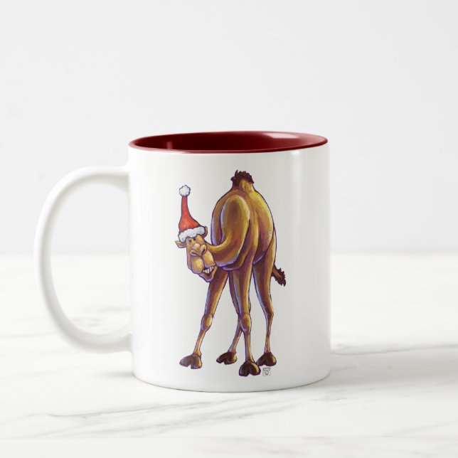 Camel Christmas Zweifarbige Tasse (Links)