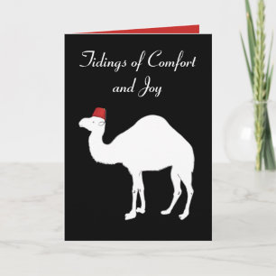Camel Comfort and Joy Christmas Card Feiertagskarte