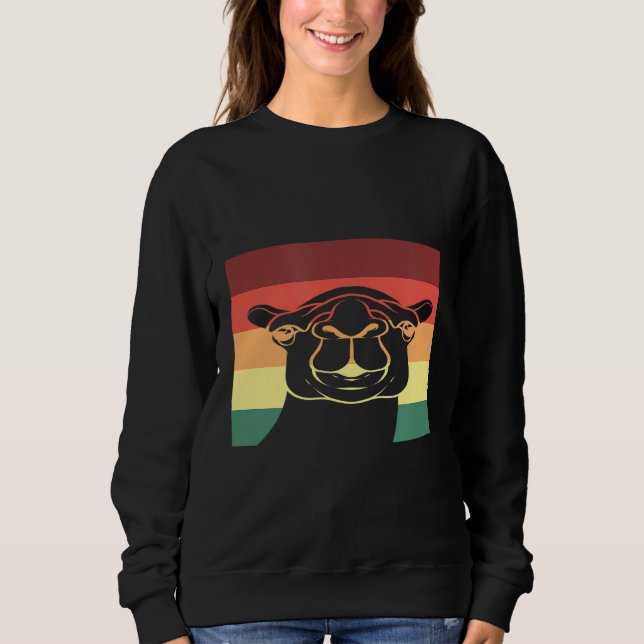 Camel Dessert Animali Vintag Dromedary Sweatshirt (Vorderseite)