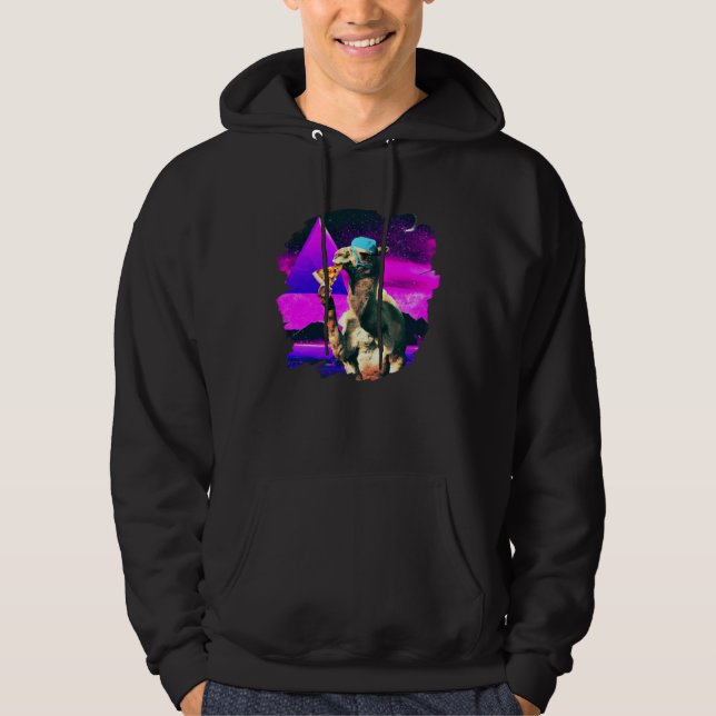 Camel Eating Pizza  Camel Cool Pizza Hoodie (Vorderseite)